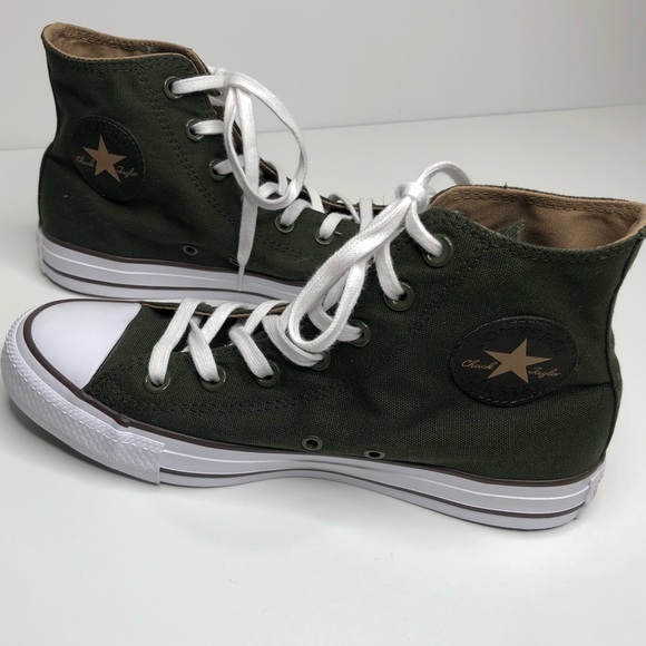 Converse Shoes - Converse Hightop Chuck Taylor Green & Tan Sneakers